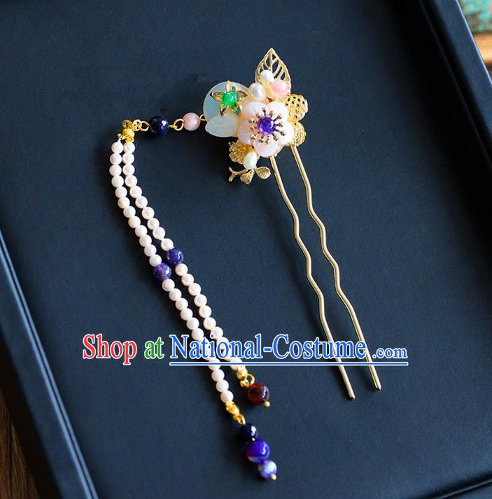 Chinese Ancient Style Hair Jewelry Accessories, Hairpins, Hanfu Xiuhe Suits Wedding Bride Headwear, Headdress, Imperial Empress Handmade Pearl Hair Fascinators for Women