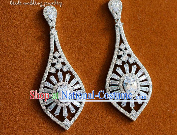 Traditional Jewelry Accessories, Palace Princess Wedding Earring Accessories, Baroco Style Crystal Earrings for Women