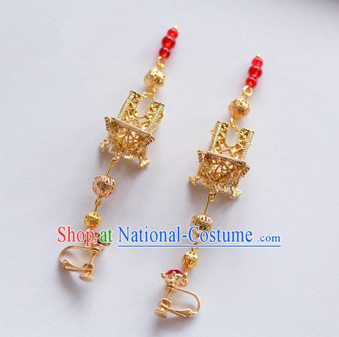 Chinese Ancient Style Hair Jewelry Accessories, Earring, Hanfu Xiuhe Suits Wedding Bride Earrings for Women