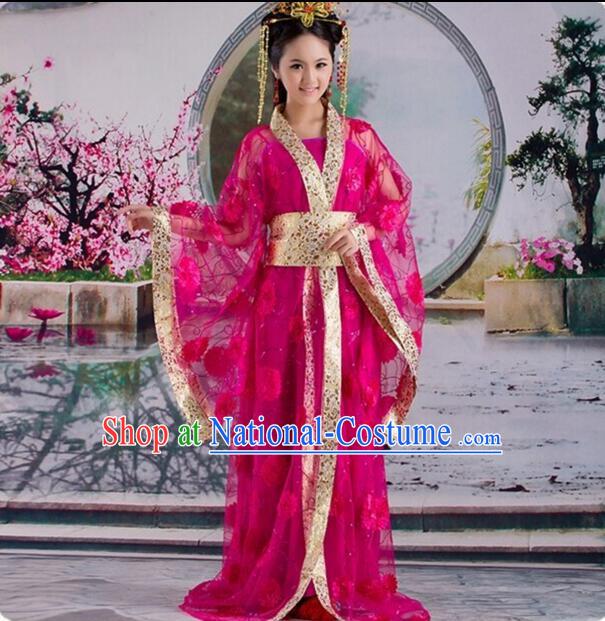 Tang Suit Princess Chinese Traditional Costumes Classic Fairy Stage Show Clothes Ros Red