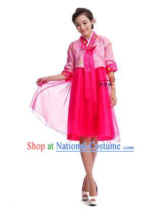 Women Shirt Skirt Korean Clothes Show Costume Shirt Sleeves Korean Traditional Dress Dae Jang Geum Pink Top Red Skirt