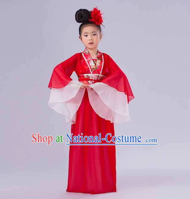 Ancient Chinese Palace Costumes Complete Set, Traditional Han Dynasty Ancient Palace Children Clothing, Cosplay Hanfu Fairy Princess Dress Suits for Kids