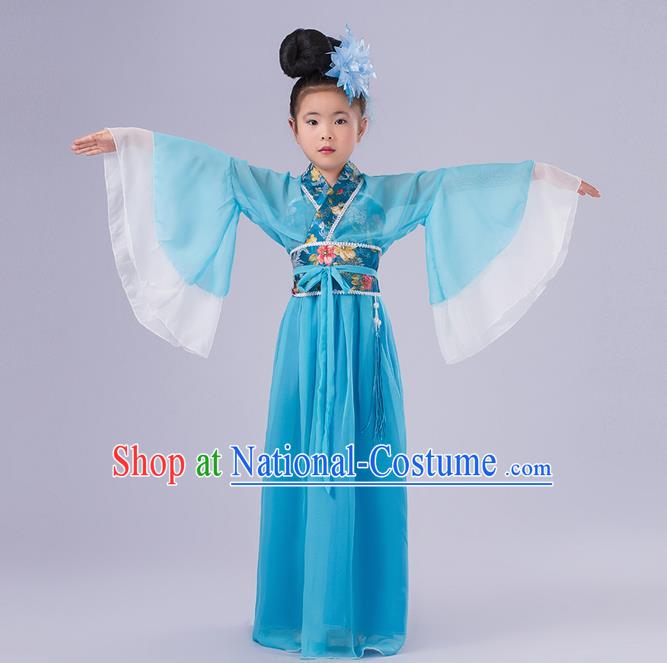 Ancient Chinese Palace Costumes Complete Set, Traditional Han Dynasty Ancient Palace Children Clothing, Cosplay Hanfu Fairy Princess Dress Suits for Kids