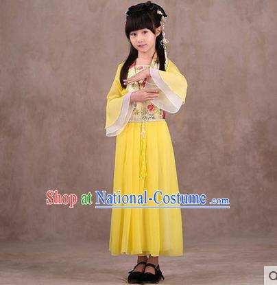 Ancient Chinese Palace Costumes Complete Set, Traditional Han Dynasty Ancient Palace Children Clothing, Cosplay Hanfu Fairy Princess Dress Suits for Kids