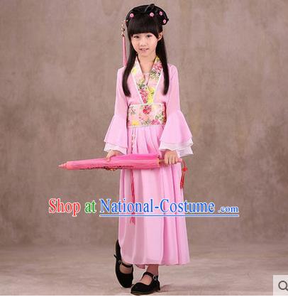 Ancient Chinese Palace Costumes Complete Set, Traditional Han Dynasty Ancient Palace Children Clothing, Cosplay Hanfu Fairy Princess Dress Suits for Kids