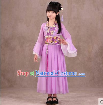 Ancient Chinese Palace Costumes Complete Set, Traditional Han Dynasty Ancient Palace Children Clothing, Cosplay Hanfu Fairy Princess Dress Suits for Kids