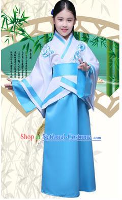 Ancient Chinese Palace Costumes Complete Set, Traditional Han Dynasty Ancient Palace Curving Children Clothing, Cosplay Hanfu Fairy Princess Dress Suits for Kids