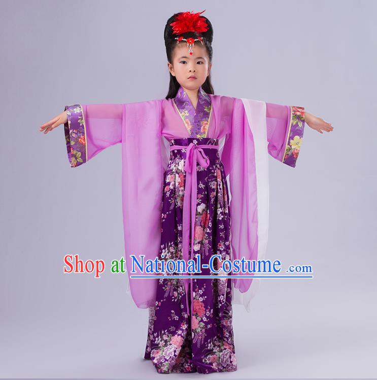 Ancient Chinese Palace Costumes Complete Set, Traditional Han Dynasty Ancient Palace Ru Skirt, Children Clothing, Cosplay Tang Dynasty Fairy Princess Dress Suits for Kids