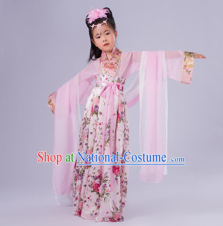 Ancient Chinese Palace Costumes Complete Set, Traditional Han Dynasty Ancient Palace Ru Skirt, Children Clothing, Cosplay Tang Dynasty Fairy Princess Dress Suits for Kids