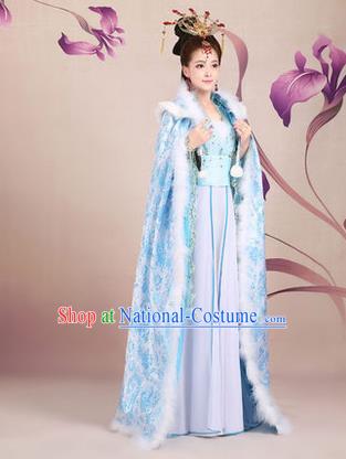 Ancient Chinese Palace Empress Costumes Complete Set, Tang Dynasty Ancient Palace Poncho, Cosplay Imperial Fairy Princess Cloak for Women