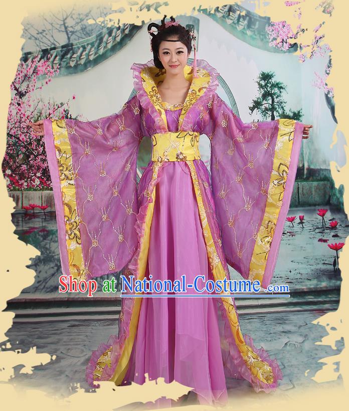 Ancient Chinese Palace Empress Costumes Complete Set, Tang Dynasty Ancient Palace Dance Clothing, Cosplay Fairy Imperial Consort Dress Suits For Women