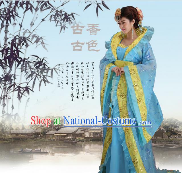 Ancient Chinese Palace Empress Costumes Complete Set, Tang Dynasty Ancient Palace Dance Clothing, Cosplay Fairy Imperial Consort Dress Suits For Women