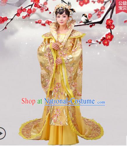 Ancient Chinese Palace Empress Costumes Complete Set, Tang Dynasty Ancient Palace Dance Clothing, Cosplay Fairy Imperial Consort Dress Suits For Women