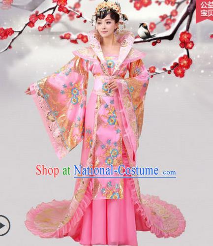 Ancient Chinese Palace Empress Costumes Complete Set, Tang Dynasty Ancient Palace Dance Clothing, Cosplay Fairy Imperial Consort Dress Suits For Women