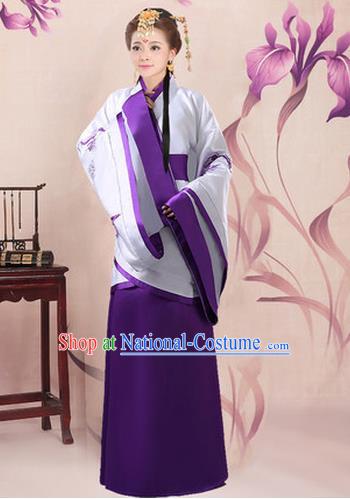 Ancient Chinese Palace Empress Costumes Complete Set, Han Dynasty Ancient Palace Princess Dance Clothing, Hanfu Curving Front Robe, Cosplay Fairy Imperial Consort Dress Suits For Women