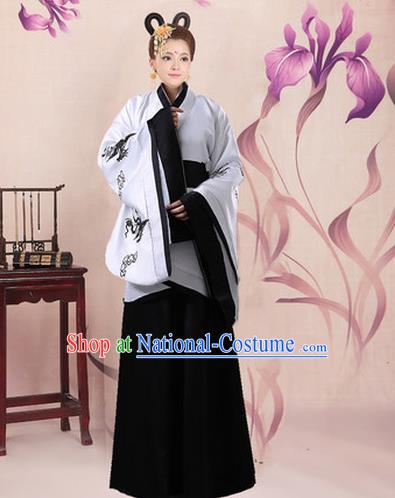 Ancient Chinese Palace Empress Costumes Complete Set, Han Dynasty Ancient Palace Princess Dance Clothing, Hanfu Curving Front Robe, Cosplay Fairy Imperial Consort Dress Suits For Women