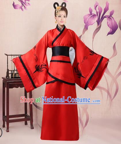 Ancient Chinese Palace Empress Costumes Complete Set, Han Dynasty Ancient Palace Princess Dance Wedding Clothing, Hanfu Curving Front Robe, Cosplay Fairy Imperial Consort Dress Suits For Women