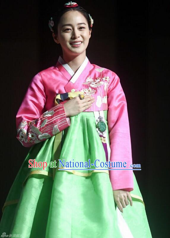 Korean Traditional Dress Women Costumes Clothes Korean Full Dress Formal Attire Ceremonial Dress Court Stage Dancing