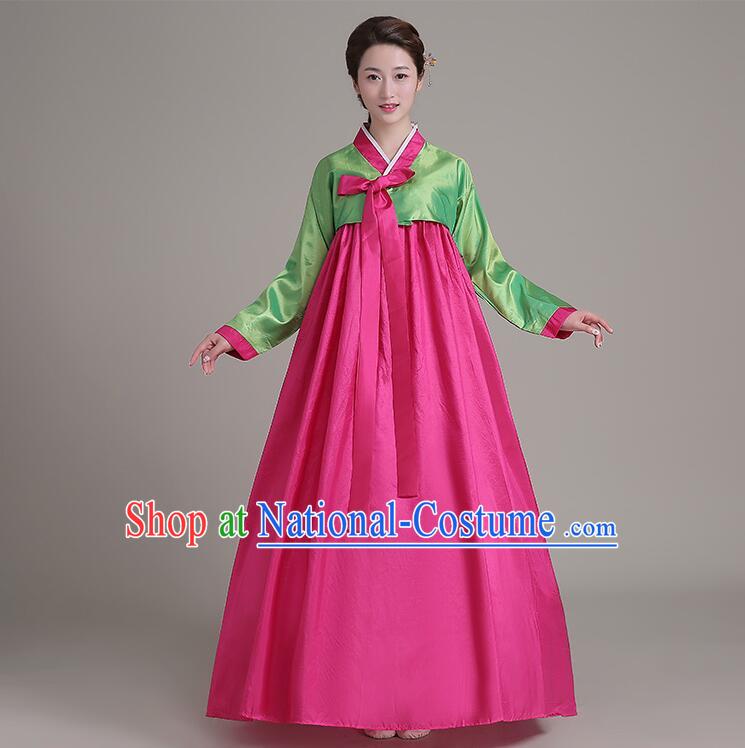 Dae Jang Geum Costumes Korean Traditional Costumes Dress Clothes Korean Full Dress Formal Attire Ceremonial Dress Court Stage Dancing  Green Top Red Skirt