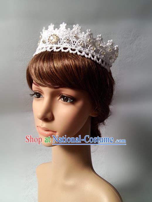 Chinese Wedding Jewelry Accessories, Traditional Bride Headwear, Wedding Tiaras, Imperial Bridal Wedding Lace Royal Crown Hair Clasp