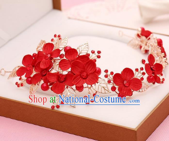 Chinese Wedding Jewelry Accessories, Traditional Bride Headwear, Wedding Tiaras, Imperial Bridal Baroco Style Wedding Pearl Royal Crown Hair Clasp