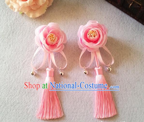 Chinese Wedding Jewelry Accessories, Traditional Xiuhe Suits Wedding Bride Headwear, Wedding Tiaras, Ancient Chinese Tassel Harpins, Bridal Hair Accessory