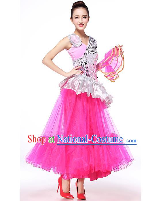 Chinese Classic Stage Performance Chorus Singing Group Dance Costumes, Chorus Competition Costume, Compere Costumes for Women