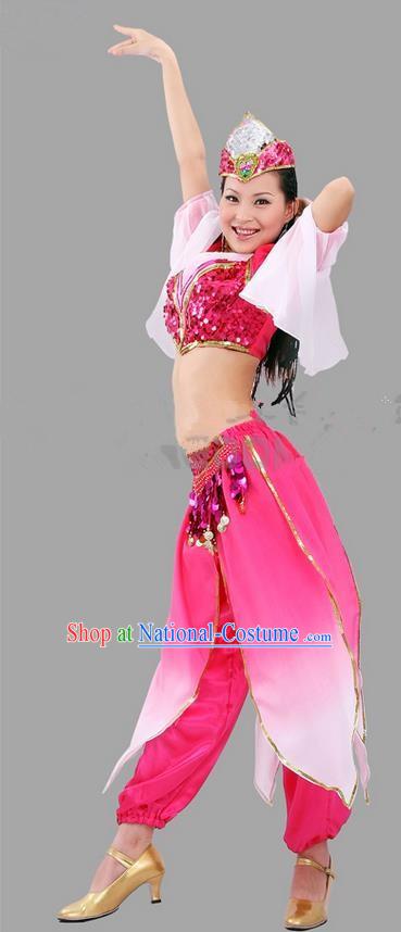 Traditional Indian Dancing Costume, Folk Dance Ethnic Costume, Chinese Xinjiang Nationality Dancing Costumes, Belly Dance Cloth for Women