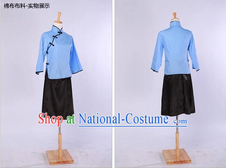 Chinese Traditional Clothes Min Guo Time Female Clothing Nobel Lady Stage costumes Girls