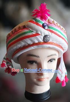 Chinese Traditional Miao Minority Hmong Folk Ethnic Hat, Tujia Minority Hat for Men