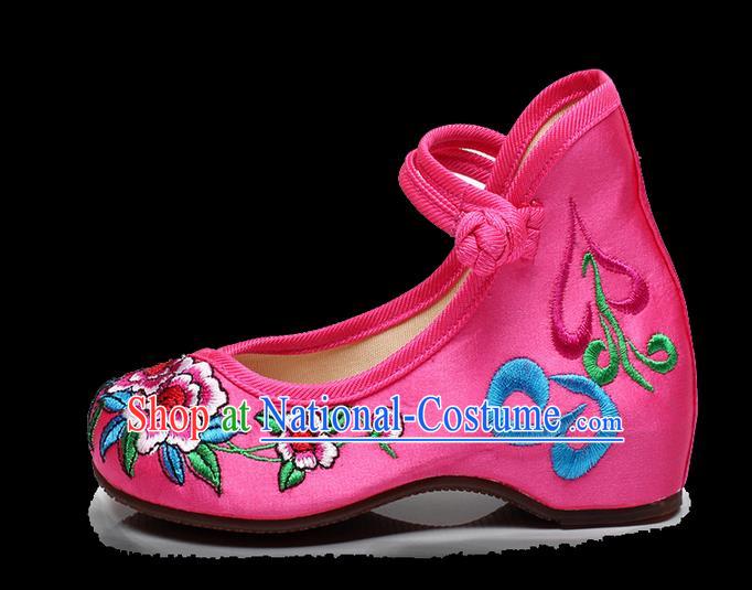 Traditional Chinese Folk Dance Shoes, Children Embroidered Shoes, Chinese Embroidery Fabric Shoes for Kids