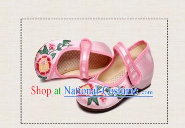 Traditional Chinese Folk Dance Shoes, Children Embroidered Shoes, Chinese Embroidery Fabric Shoes for Kids