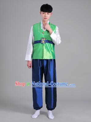 Korean Traditional Formal Dress Set Men Clothes Traditional Korean Traditional Costumes Full Dress Formal Attire Ceremonial Dress Court Green