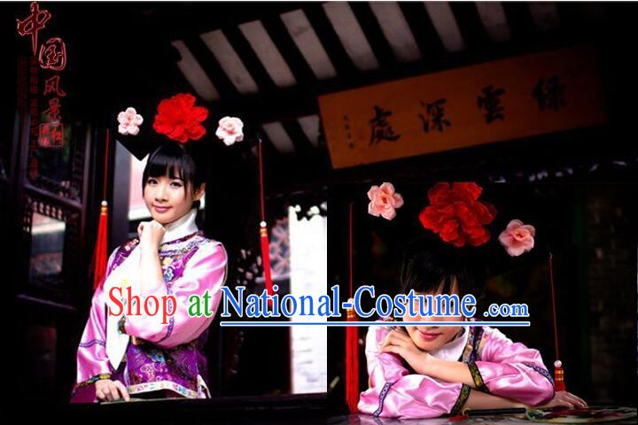 Chinese Traditional Clothes Min Guo Time Female Clothing Nobel Lady Stage costumes Ladies