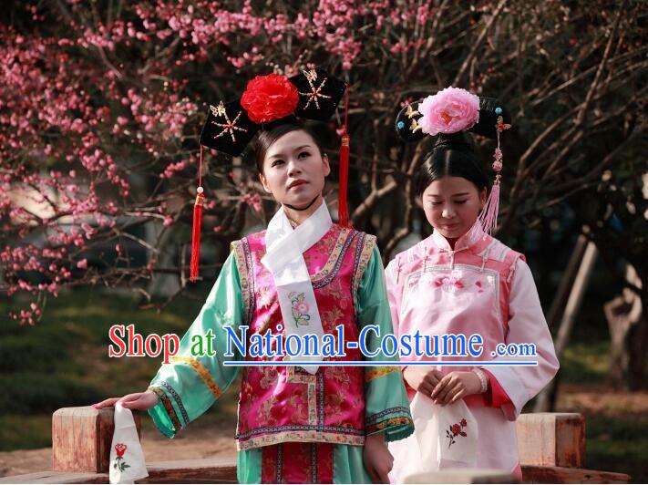 Chinese Traditional Clothes Min Guo Time Female Clothing Nobel Lady Stage costumes Girls