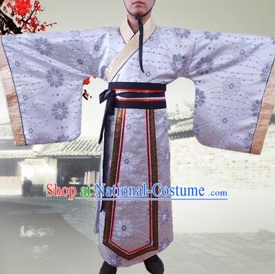 Han Fu Men Tang Suit Chinese Traditional Costumes Officials Straight Fringing Straight-front Shenyi Stage Show Dress