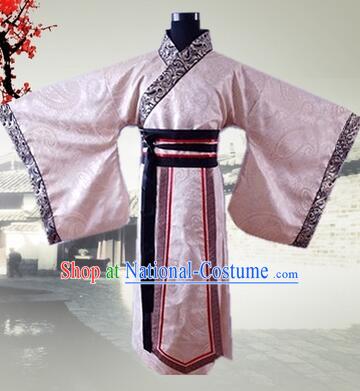 Han Fu Men Tang Suit Chinese Traditional Costumes Officials Straight Fringing Straight-front Shenyi Stage Show Dress