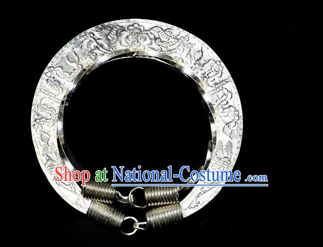 Traditional Chinese Miao Nationality Necklace, Hmong Folk Wedding Collar, Chinese Minority Nationality Jewelry Accessories for Women