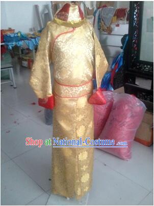 Children Qing Dynasty Dress Official Costumes Boy Stage Clothes Kid Show Chinese Traditional Clothes Ancient Dress