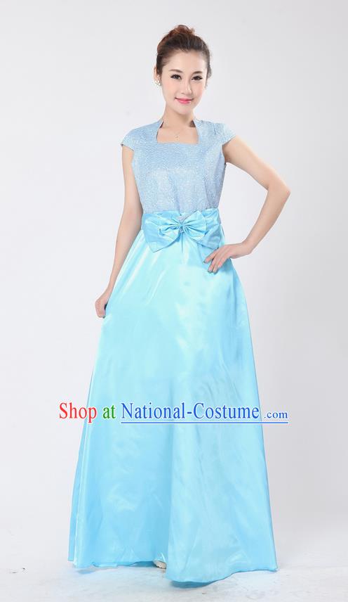 Chinese Classic Stage Performance Chorus Singing Group Dance Costumes, Chorus Competition Costume, Compere Costumes for Women