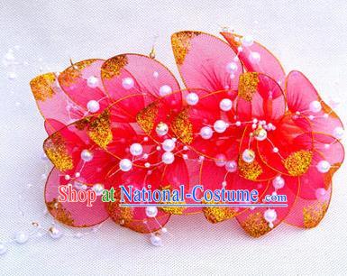 Traditional Asian Thai Jewelry Hair Accessories, Traditional Thai Headwear Plumeria Flowers Hairpins for Women