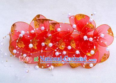 Traditional Asian Thai Jewelry Hair Accessories, Traditional Thai Headwear Plumeria Flowers Hairpins for Women