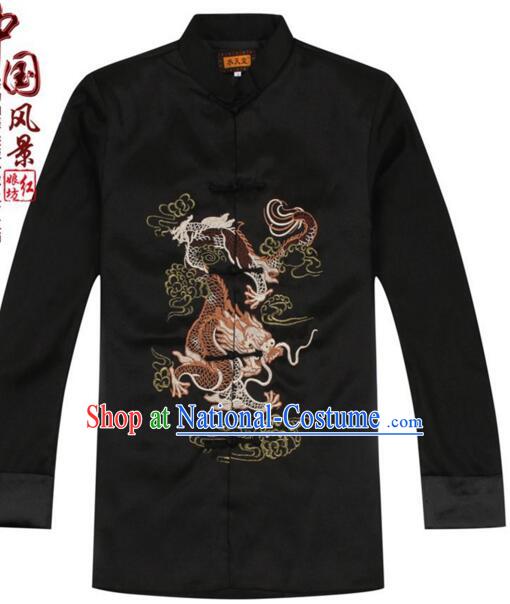 Men Coat Tang Suit Chinese Style Garment Traditional Dress Top Stage Costume