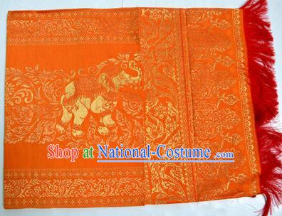 Traditional Asian Thai Palace decoration Ornaments Silk Table Cloth, Thai High Grade Silk Table Flag Table Cover