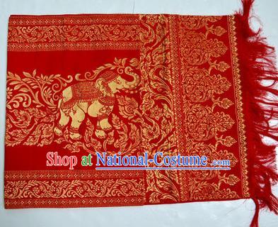 Traditional Asian Thai Palace decoration Ornaments Silk Table Cloth, Thai High Grade Silk Table Flag Table Cover