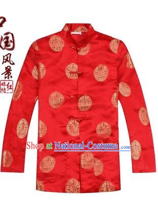 Tang Suit for Men Coat Long Sleeves Chinese Style Dress Traditional