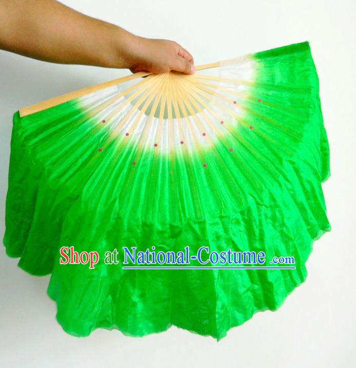 Traditional Chinese Yangge Fans, Silk Traditional Chinese Fans Oriental Fan Folk Dance Dance Ribbons Cultural Dances Hand Fan Minimum Purchase 10