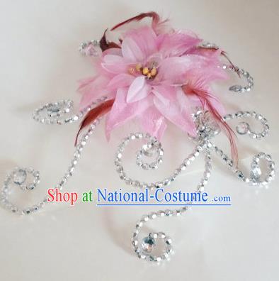 Traditional Chinese Yangge Hair Accessories, Fan Dancing Headwear, Folk Dance Yangko Peacock Dance Headdress, Stage Accessories