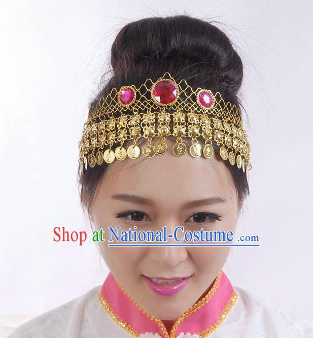 Traditional India Hair Accessories, Indian Headwear, Traditional Belly Dance Headdress, Stage Accessories