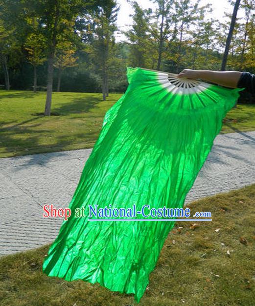 1.5 Meters Pure Silk Long Color Change Chinese Dance Folk Dance Hand Fans Yangge Dance Hand Fan Oriental Fan